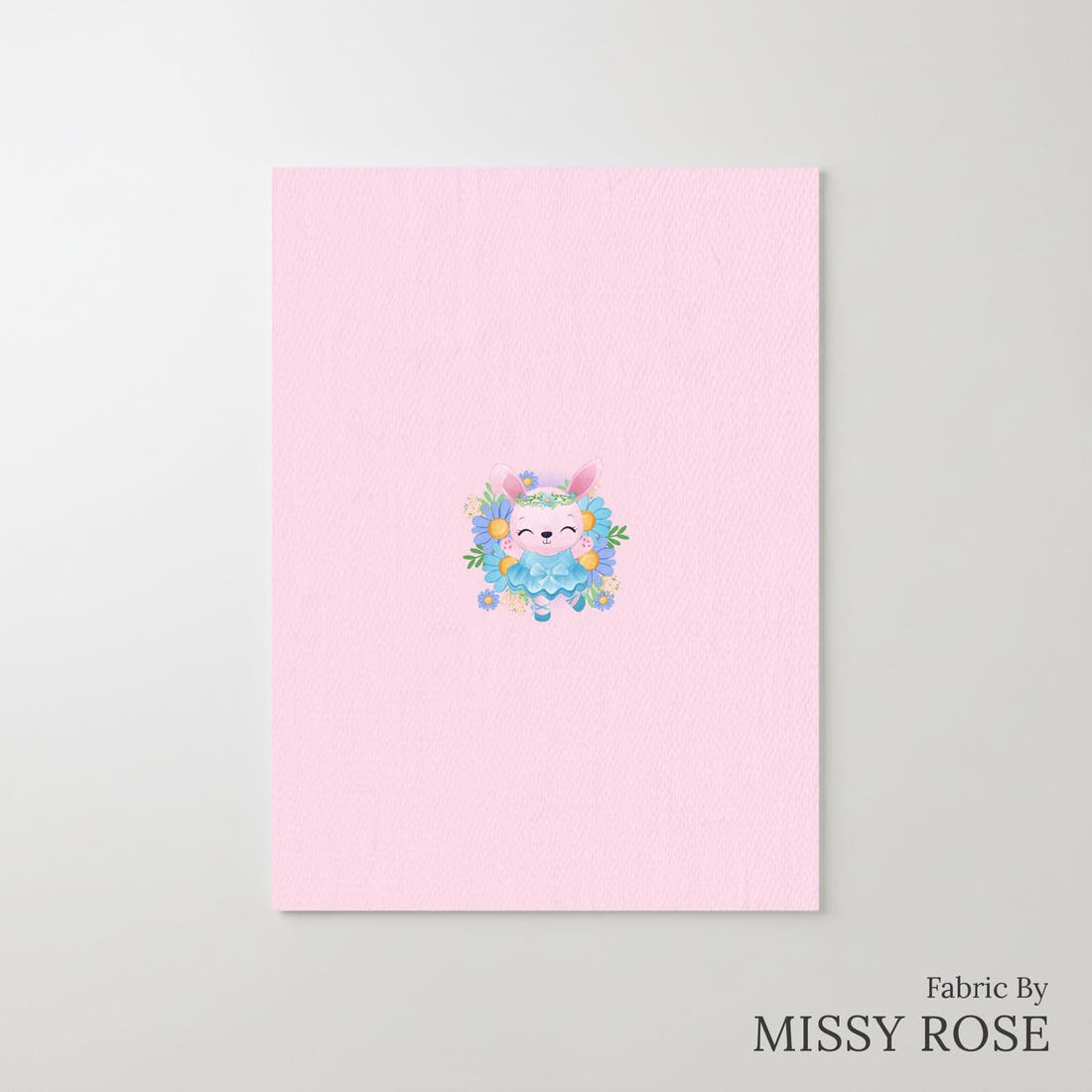 Design 50 Ballerina Bunny Panel – printed fabric panel with centred picture, custom printed to order | Fabric by Missy Rose