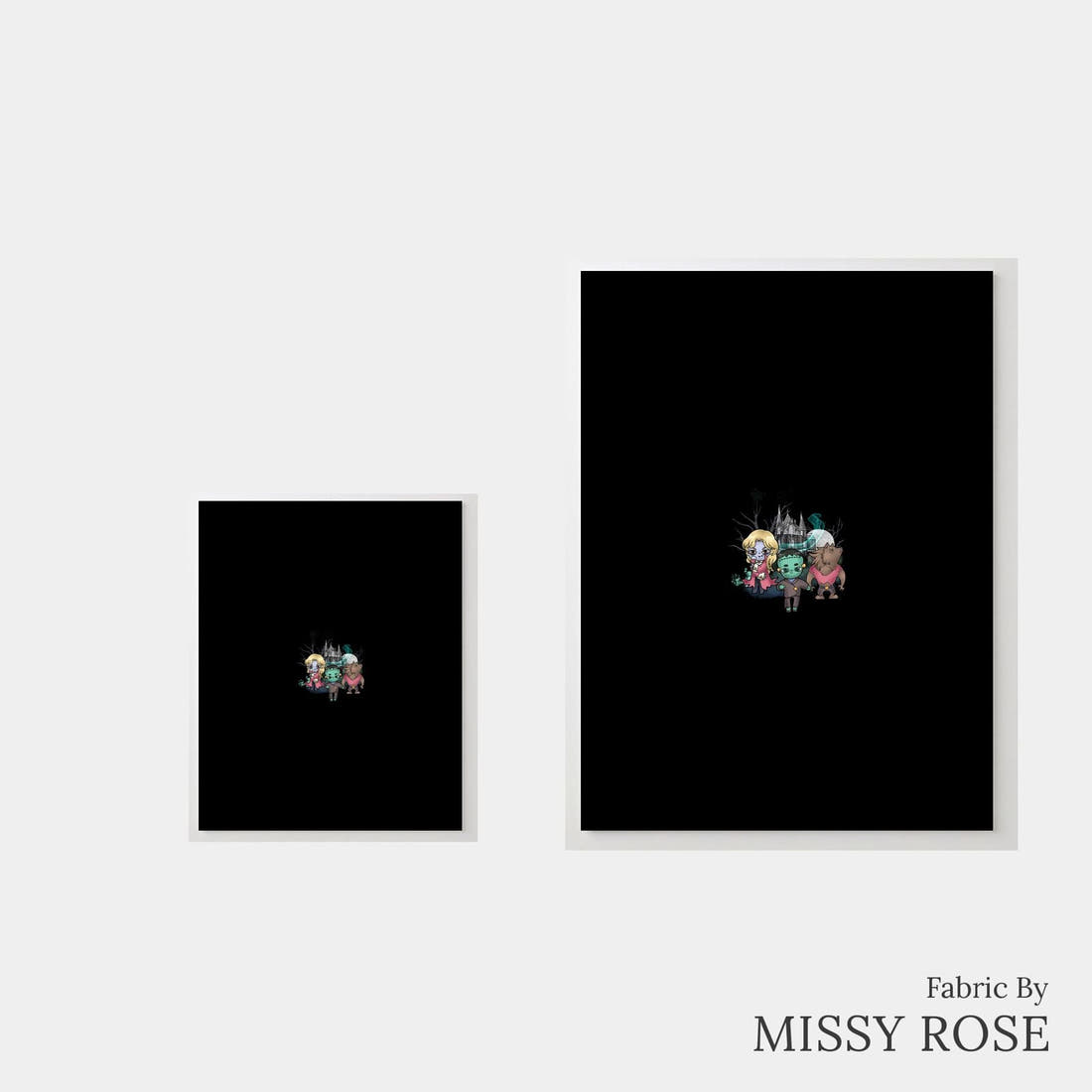 Design 505 Frankenstine Panel – universal and adult panel sizes side by side | Fabric by Missy Rose