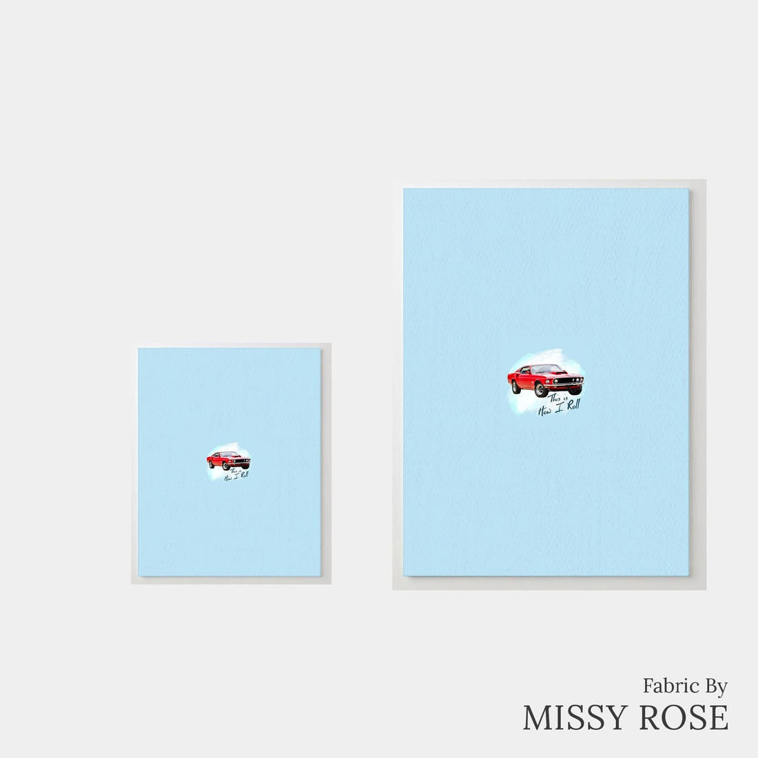 Design 509 Cars Panel – universal and adult panel sizes side by side | Fabric by Missy Rose