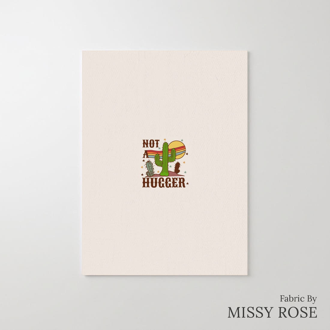 Design 510 Cactus Panel – printed fabric panel with centred picture, custom printed to order | Fabric by Missy Rose