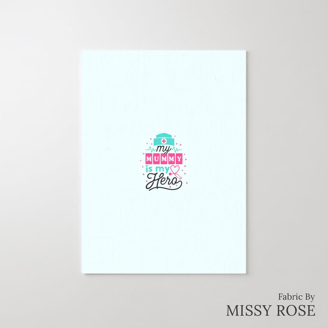 Design 511 Nurse Mum Panel – printed fabric panel with centred picture, custom printed to order | Fabric by Missy Rose