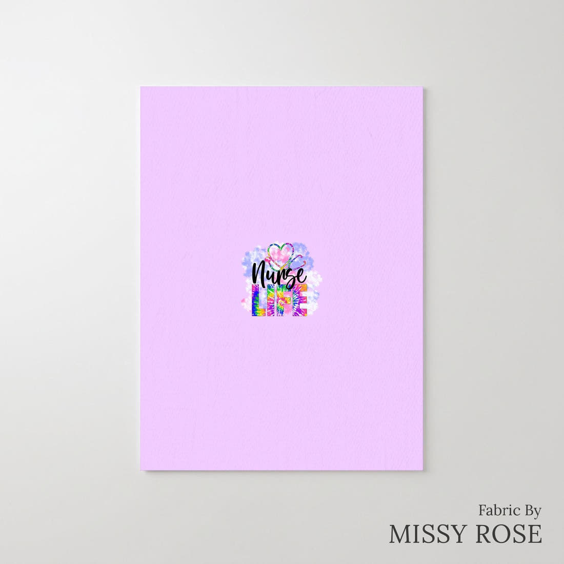 Design 515 Nurse Life Panel – printed fabric panel with centred picture, custom printed to order | Fabric by Missy Rose