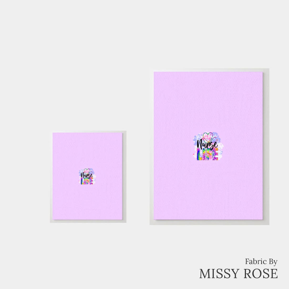 Design 515 Nurse Life Panel – universal and adult panel sizes side by side | Fabric by Missy Rose