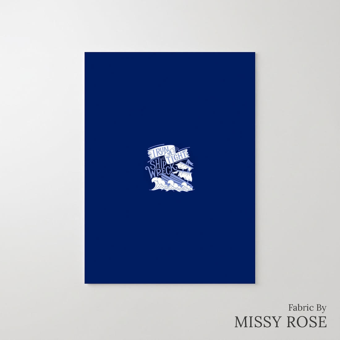 Design 519 Shipwreck Panel – printed fabric panel with centred picture, custom printed to order | Fabric by Missy Rose