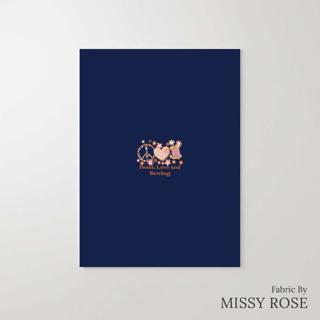 Design 520 Retro Sewing Panel – printed fabric panel with centred picture, custom printed to order | Fabric by Missy Rose