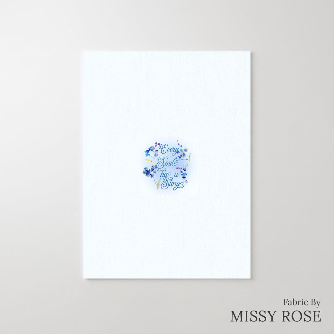 Design 523 Floral Panel – printed fabric panel with centred picture, custom printed to order | Fabric by Missy Rose