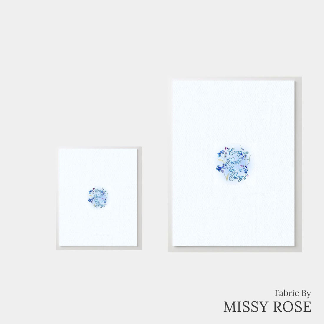 Design 523 Floral Panel – universal and adult panel sizes side by side | Fabric by Missy Rose