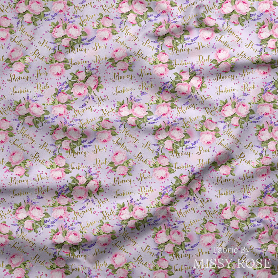 Design 528 Fabric Rich Fabric draped fabric mockup – custom printed fabric by the metre | Fabric by Missy Rose