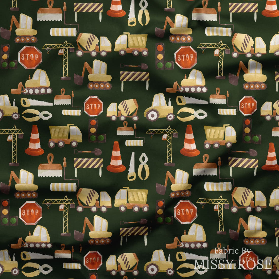 Design 53 Building Fabric draped fabric mockup – custom printed fabric by the metre | Fabric by Missy Rose