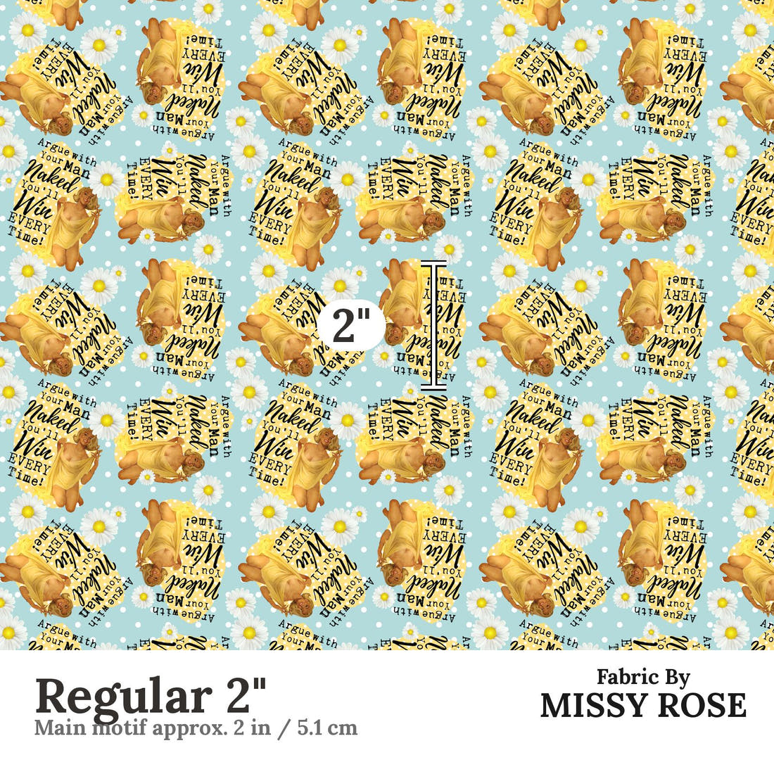 Design 530 Retro Housewife Fabric Regular 2" - print scale | Fabric by Missy Rose