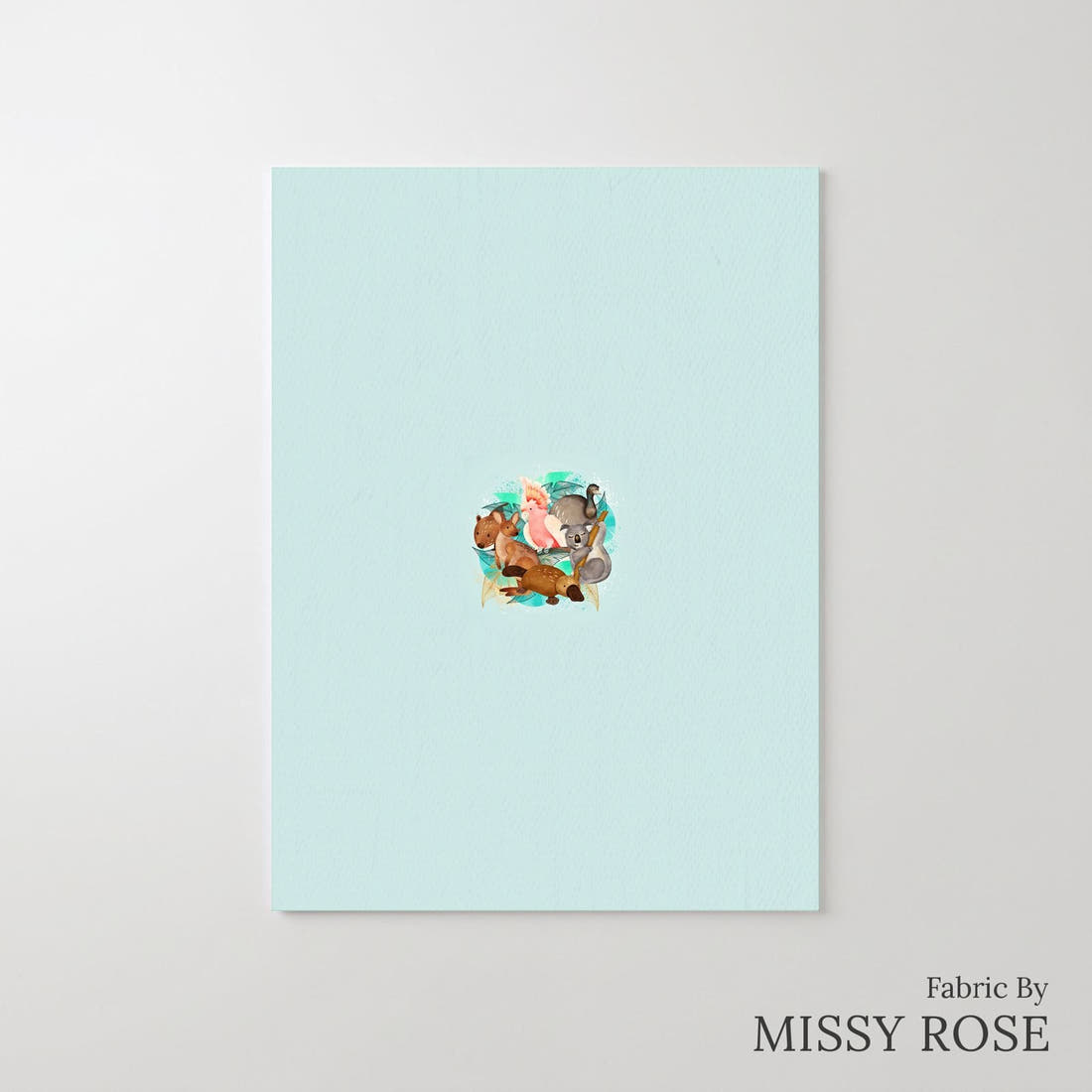 Design 531 Australian Animal Panel – printed fabric panel with centred picture, custom printed to order | Fabric by Missy Rose