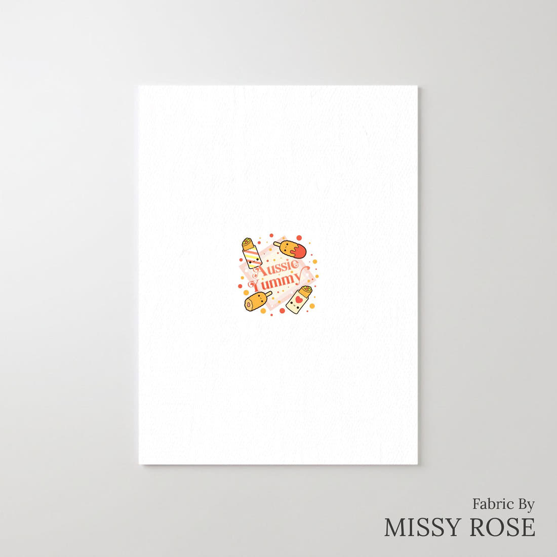 Design 532 Australian Foods Panel – printed fabric panel with centred picture, custom printed to order | Fabric by Missy Rose