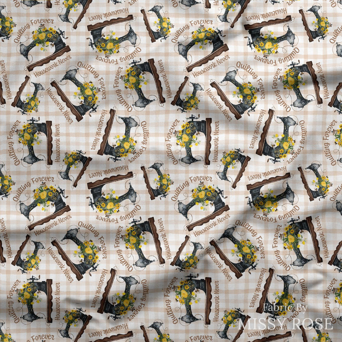 Design 538 Quilting Fabric draped fabric mockup – custom printed fabric by the metre | Fabric by Missy Rose