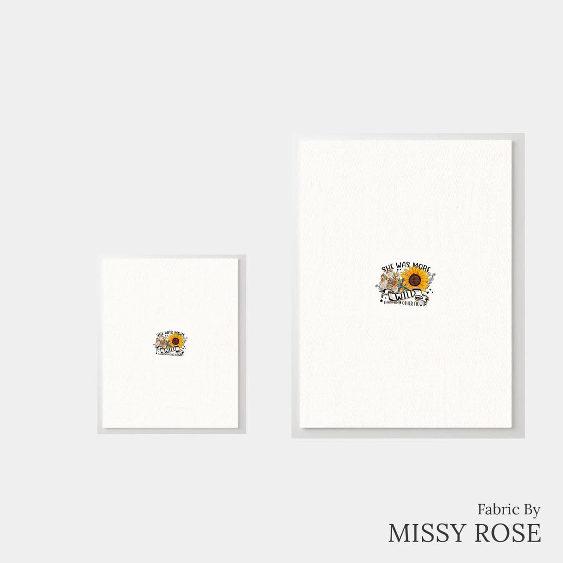 Design 542 Wildflower Panel – universal and adult panel sizes side by side | Fabric by Missy Rose