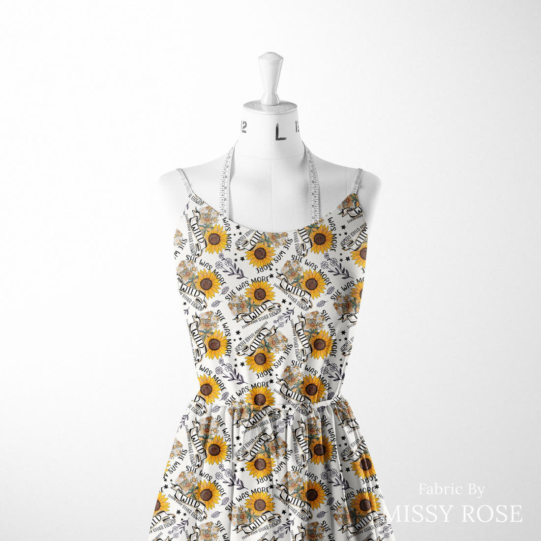 Design 542 Wildflower Fabric sewn into a women's dress – see how the print looks made up | Fabric by Missy Rose