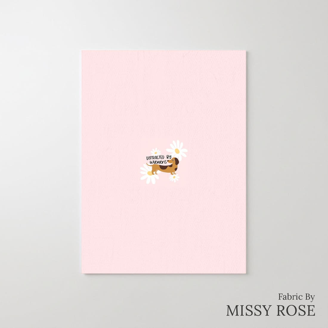 Design 543 Wiener Panel – printed fabric panel with centred picture, custom printed to order | Fabric by Missy Rose