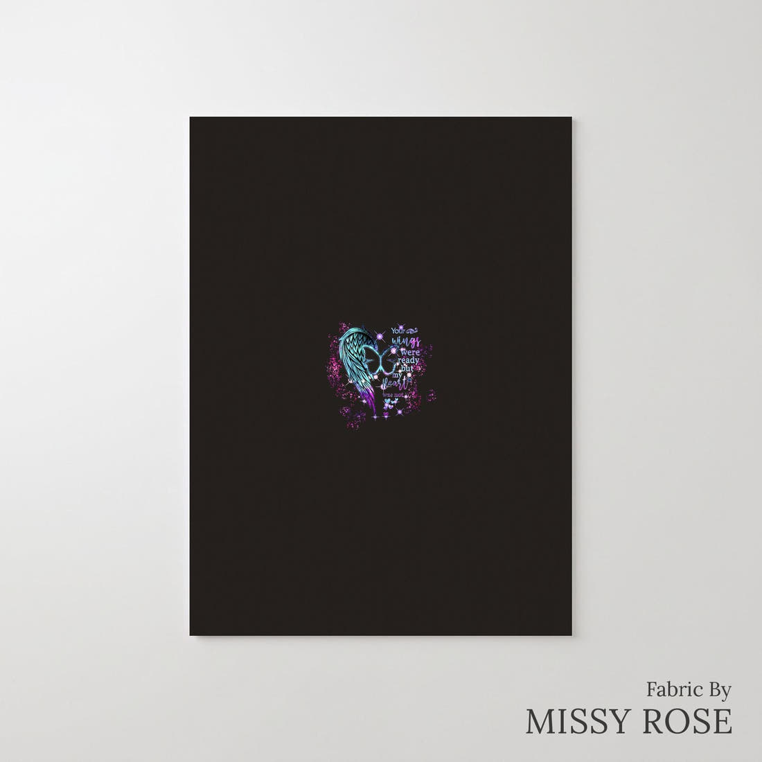 Design 544 Wings Panel – printed fabric panel with centred picture, custom printed to order | Fabric by Missy Rose