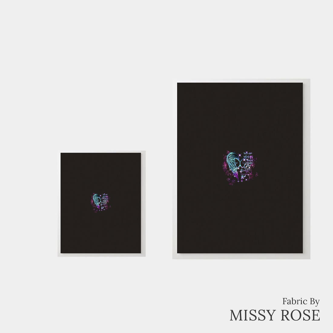 Design 544 Wings Panel – universal and adult panel sizes side by side | Fabric by Missy Rose