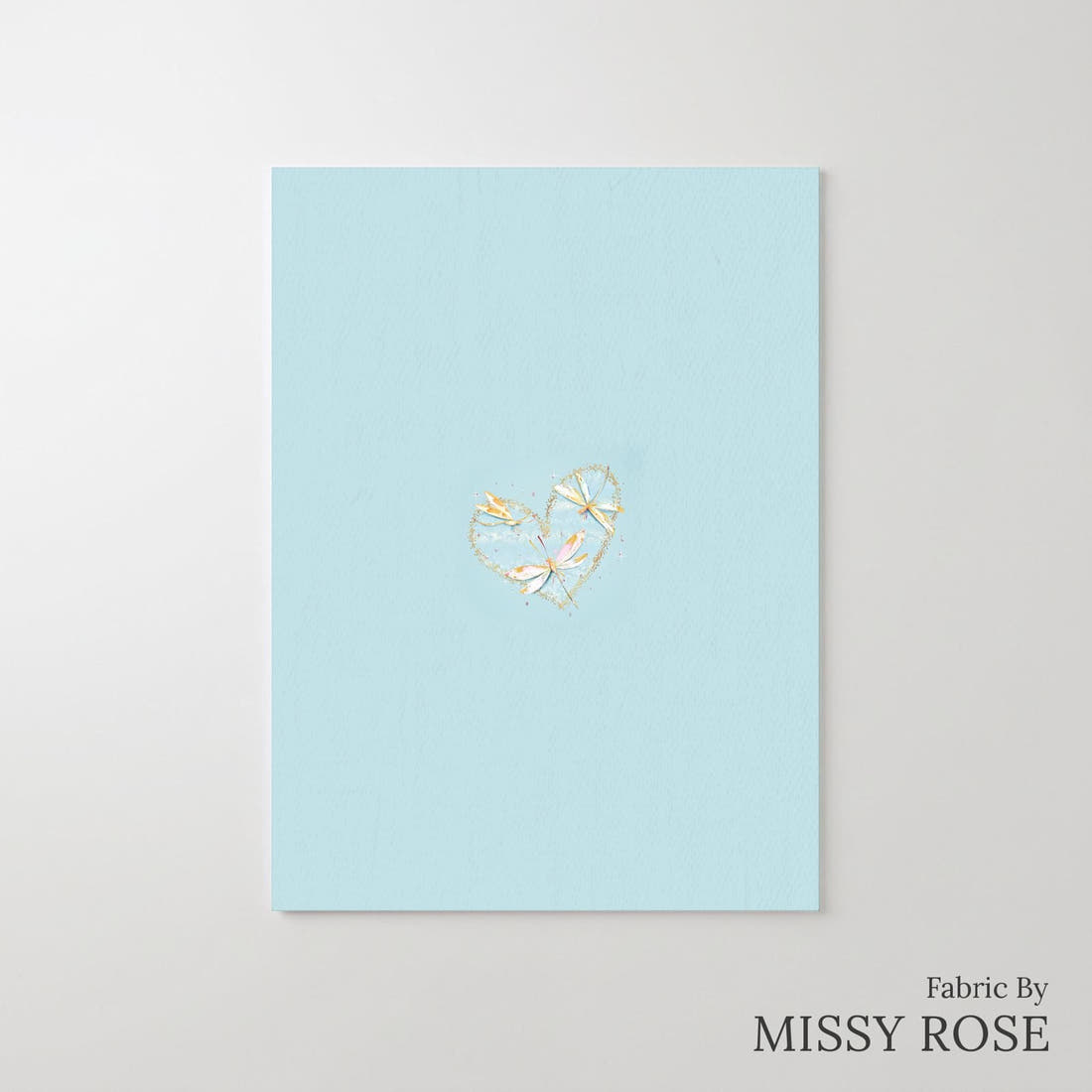 Design 549 Dragonfly Panel – printed fabric panel with centred picture, custom printed to order | Fabric by Missy Rose