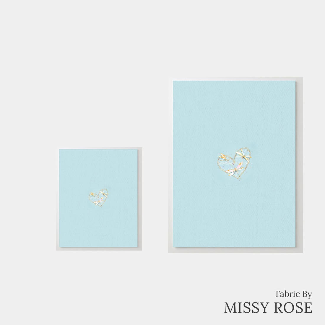Design 549 Dragonfly Panel – universal and adult panel sizes side by side | Fabric by Missy Rose