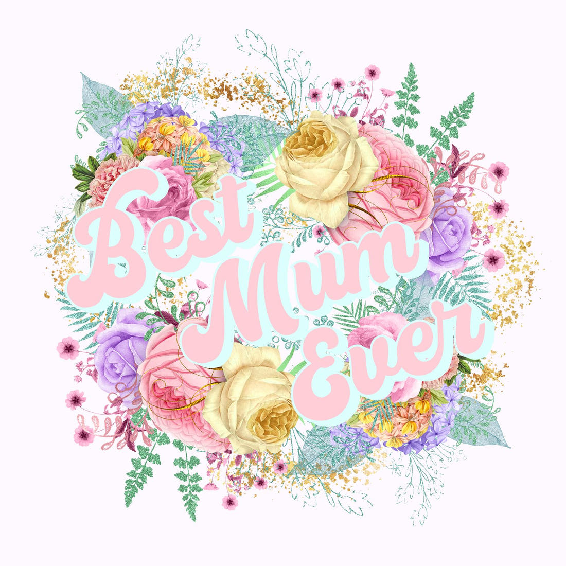 Design 558 Pastel Floral Panel – full artwork close-up of the printed picture | Fabric by Missy Rose