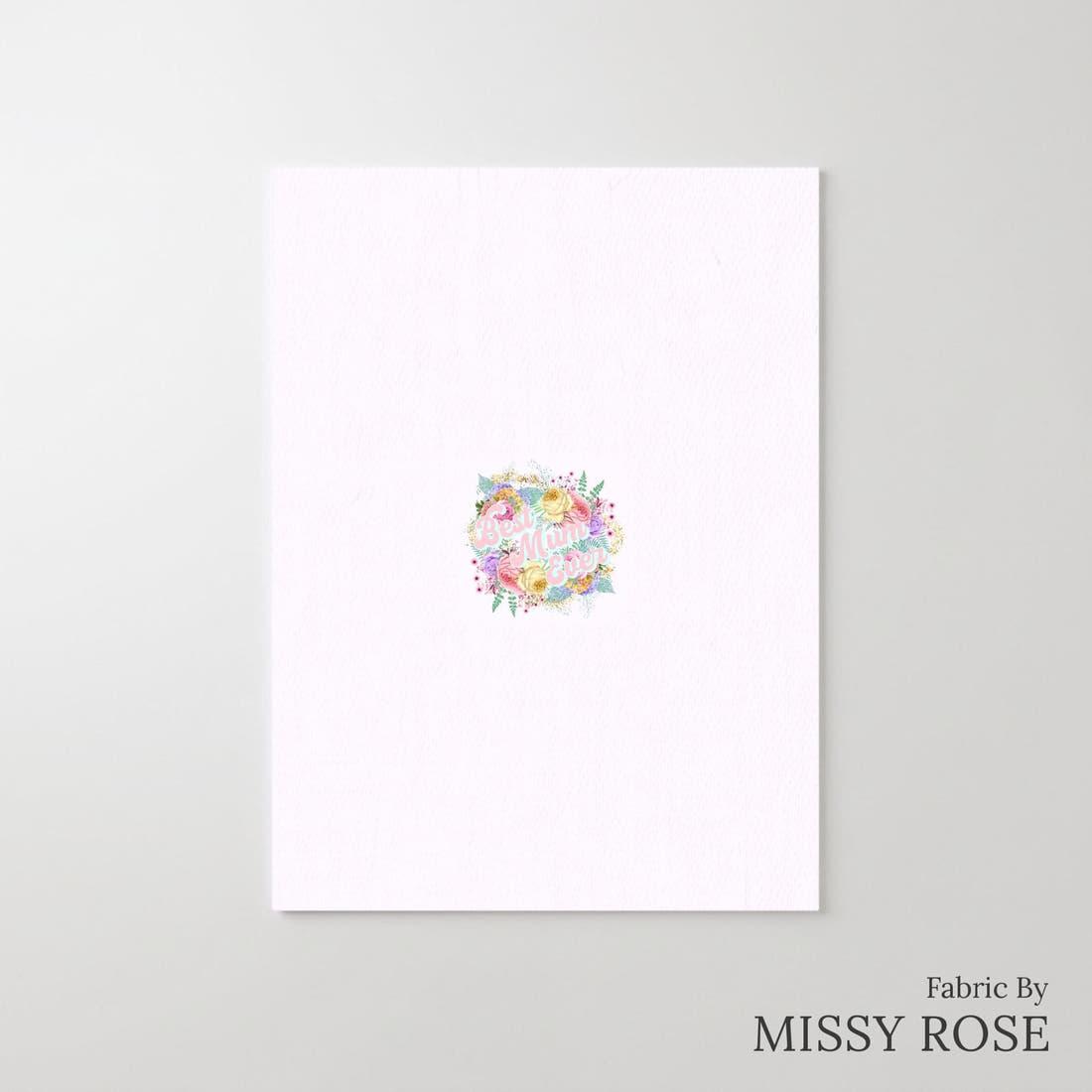 Design 558 Pastel Floral Panel – printed fabric panel with centred picture, custom printed to order | Fabric by Missy Rose