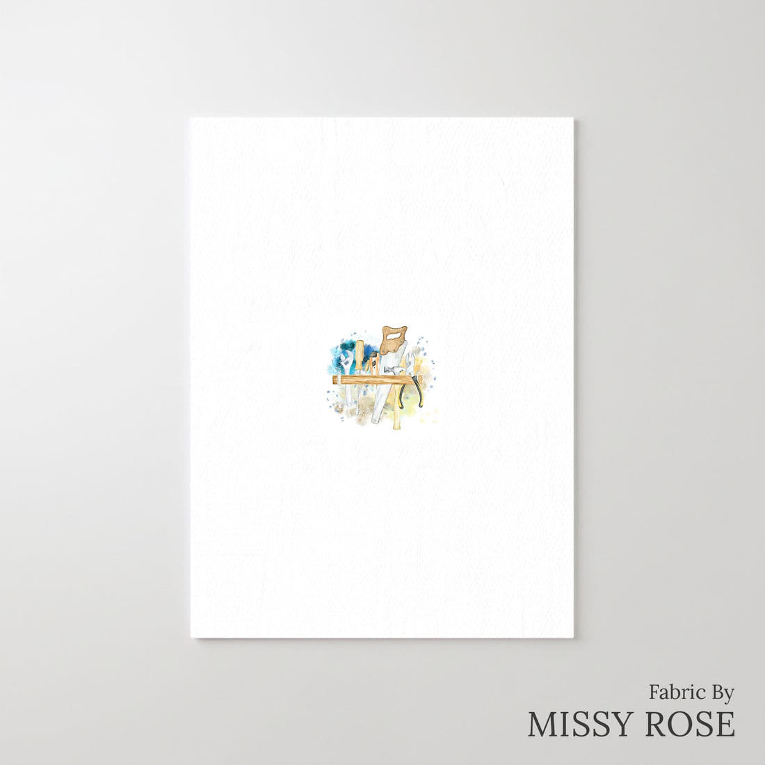Design 564 Tools Panel – printed fabric panel with centred picture, custom printed to order | Fabric by Missy Rose
