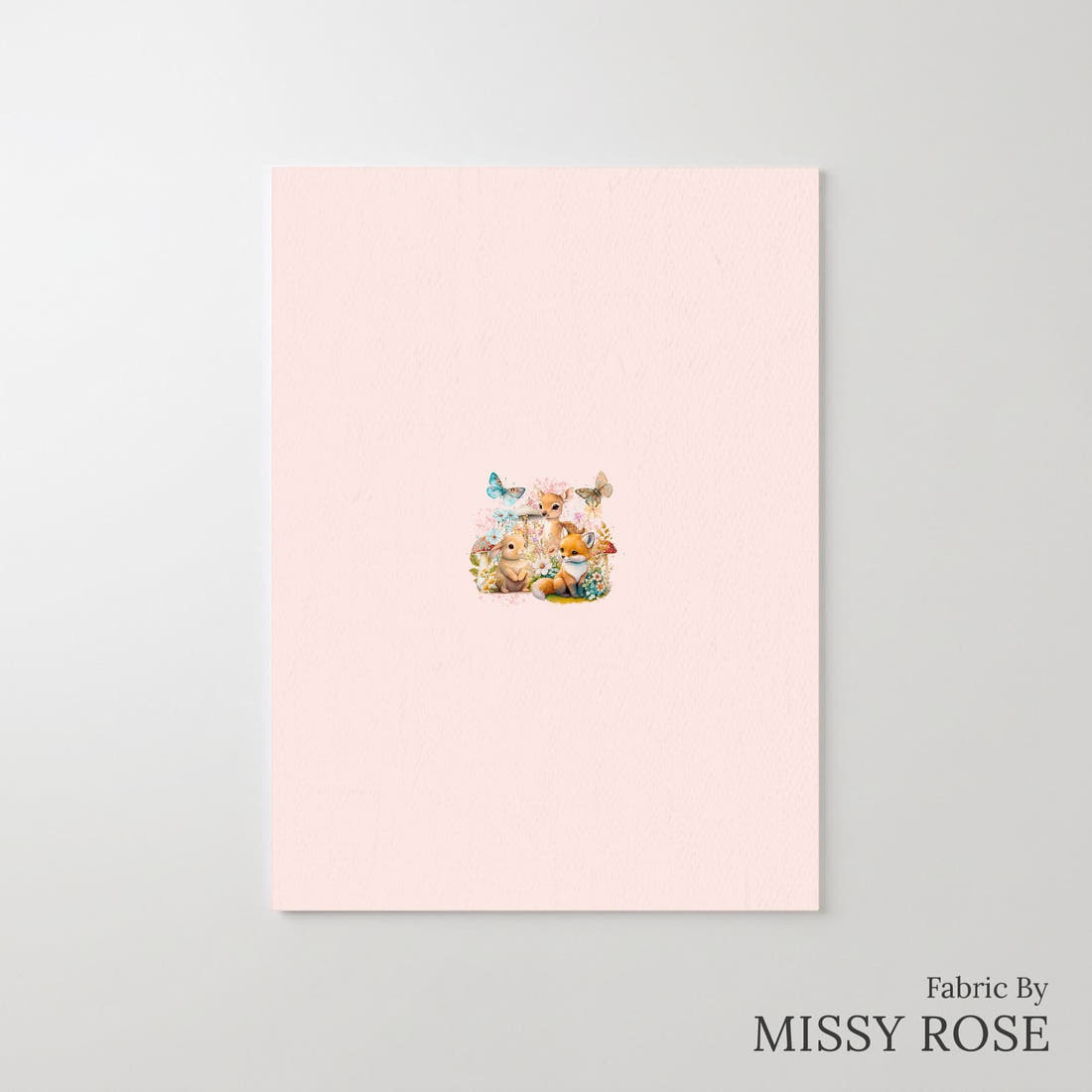 Design 568 Whimsical Woodlands Panel – printed fabric panel with centred picture, custom printed to order | Fabric by Missy Rose