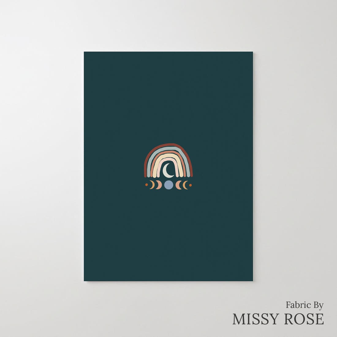Design 571 Abstract Rainbow Panel – printed fabric panel with centred picture, custom printed to order | Fabric by Missy Rose