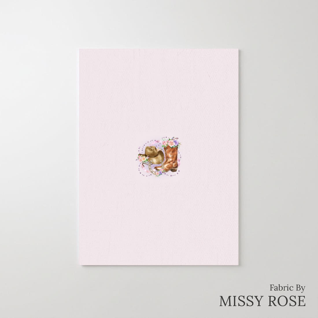 Design 576 Purple Cowgirl Panel – printed fabric panel with centred picture, custom printed to order | Fabric by Missy Rose