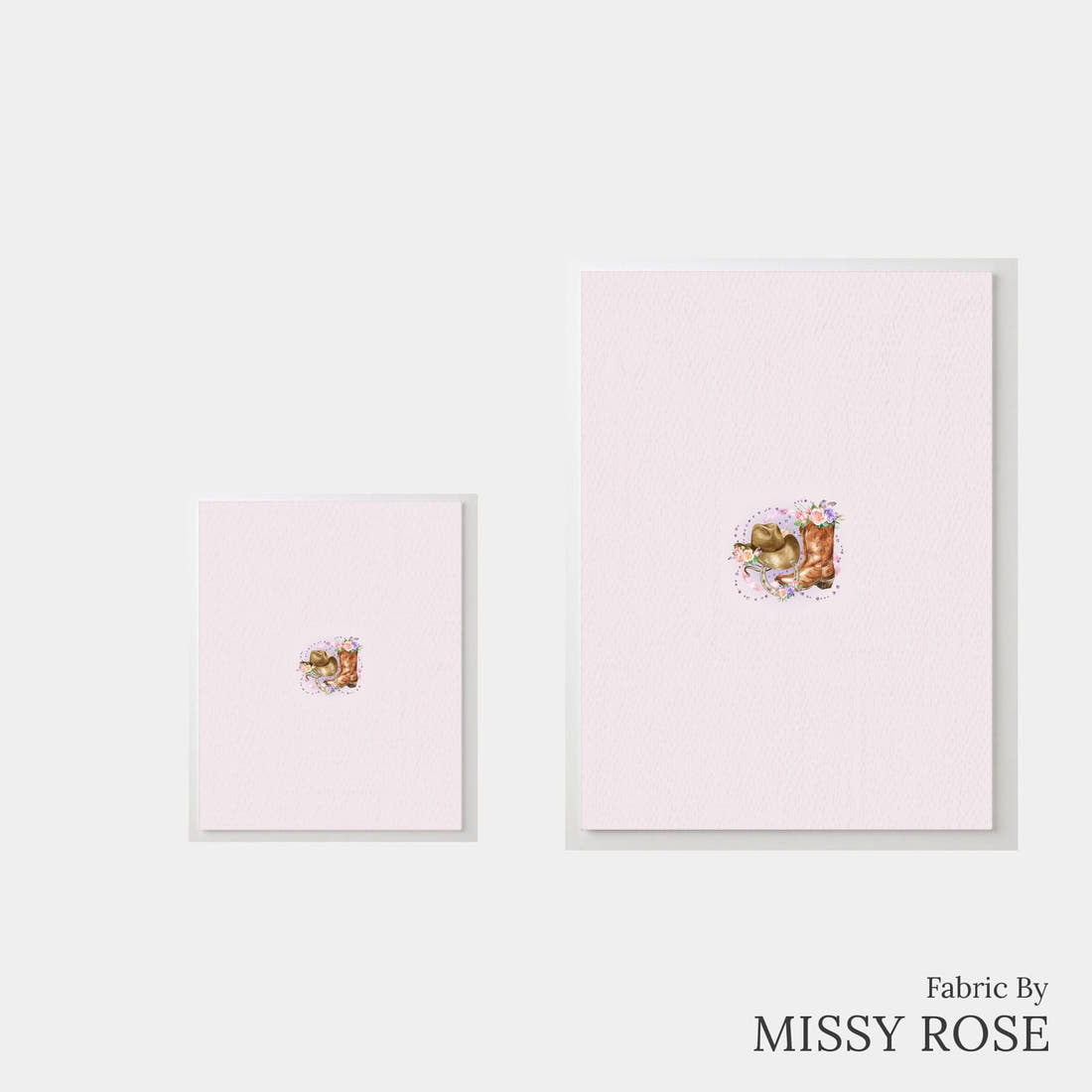 Design 576 Purple Cowgirl Panel – universal and adult panel sizes side by side | Fabric by Missy Rose