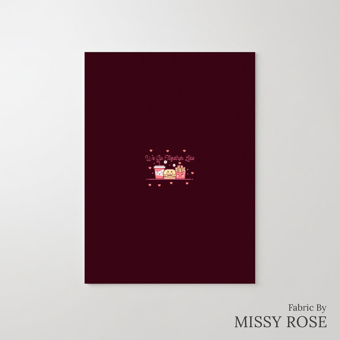 Design 577 Cute Foods Panel – printed fabric panel with centred picture, custom printed to order | Fabric by Missy Rose