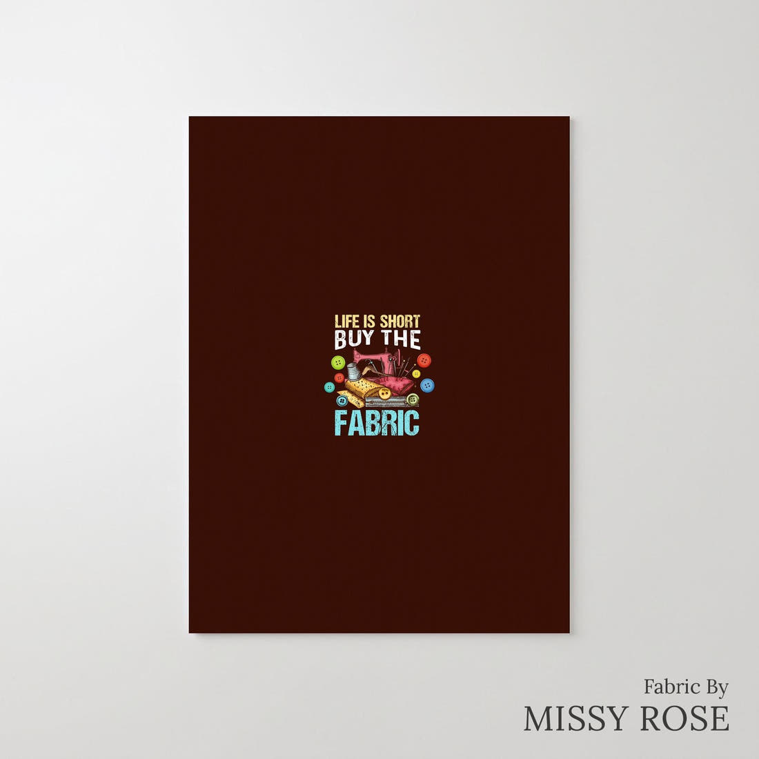 Design 578 Funny Sewing Panel – printed fabric panel with centred picture, custom printed to order | Fabric by Missy Rose