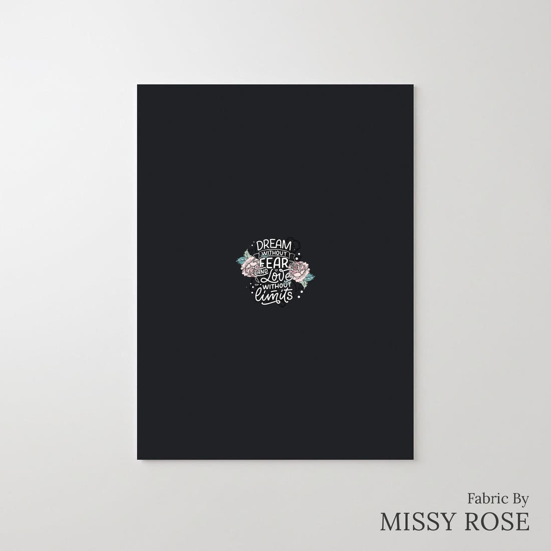 Design 583 Antique Roses Panel – printed fabric panel with centred picture, custom printed to order | Fabric by Missy Rose
