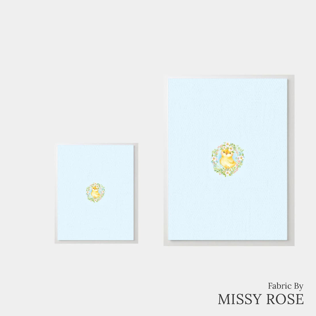 Design 585 Cute Chicken Panel – universal and adult panel sizes side by side | Fabric by Missy Rose
