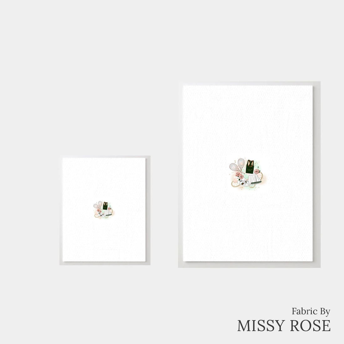 Design 599 Tennis Panel – universal and adult panel sizes side by side | Fabric by Missy Rose