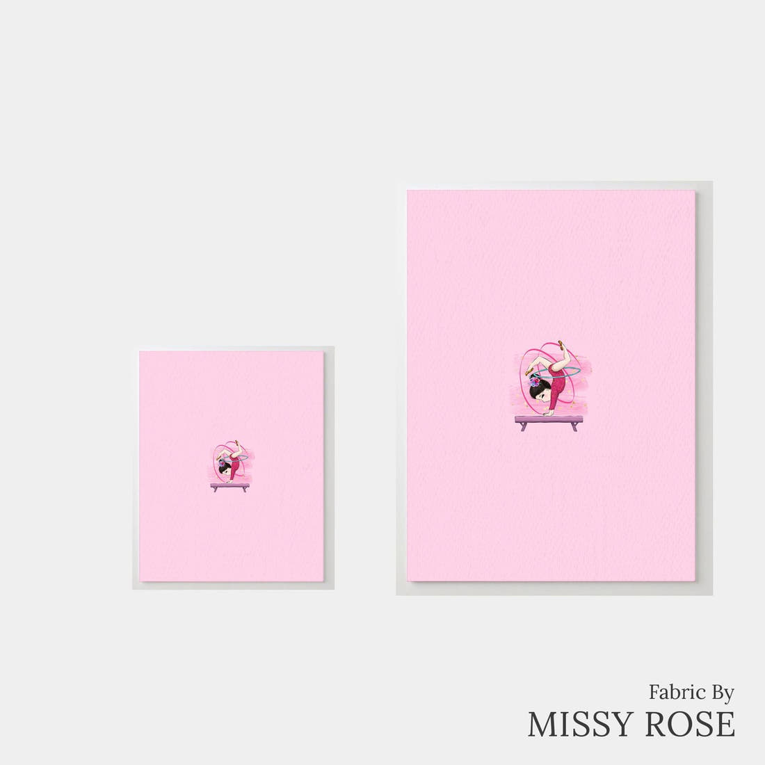 Design 603 Gymnastics Panel – universal and adult panel sizes side by side | Fabric by Missy Rose