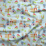 Design 604 - Blue Rabbit Fabric