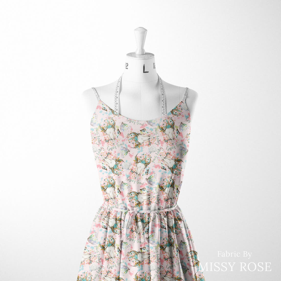 Design 608 Gypsy Soul Fabric sewn into a women's dress – see how the print looks made up | Fabric by Missy Rose