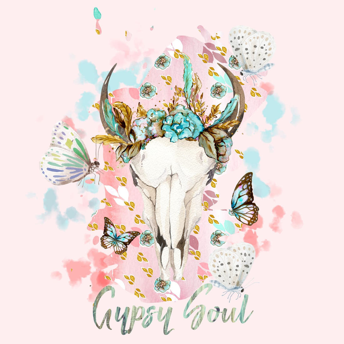 Design 608 Gypsy Soul Panel – full artwork close-up of the printed picture | Fabric by Missy Rose