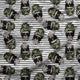 Design 613 - Striped Skull Fabric
