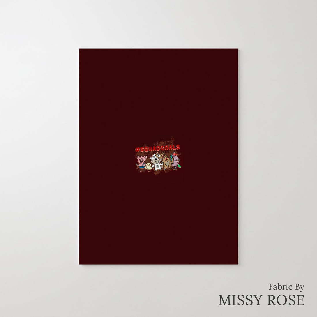 Design 614 Squad Goals Panel – printed fabric panel with centred picture, custom printed to order | Fabric by Missy Rose
