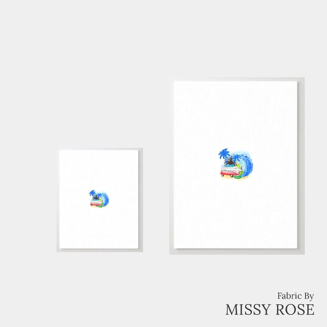 Design 617 Beach Panel – universal and adult panel sizes side by side | Fabric by Missy Rose