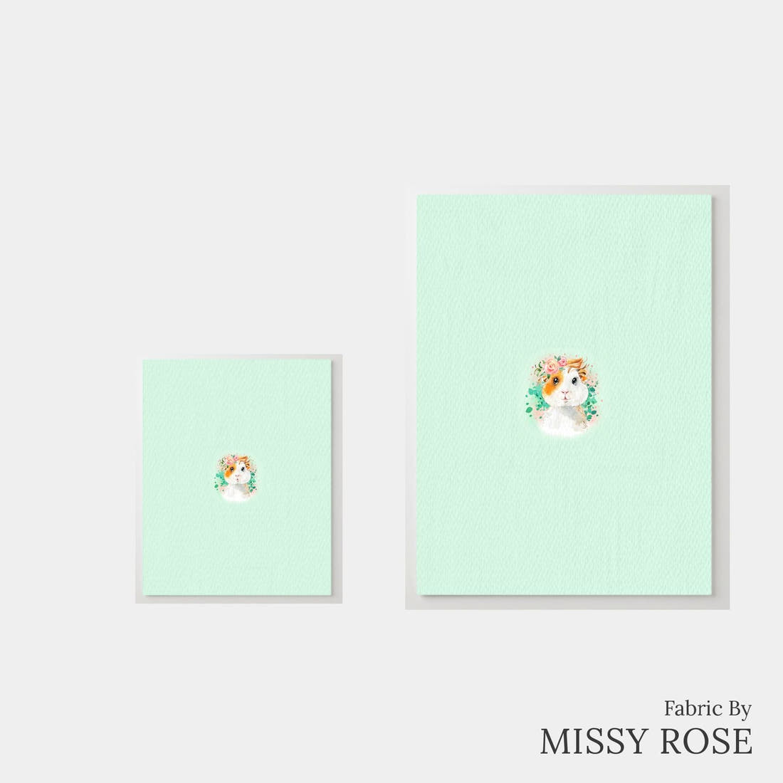 Design 62 Guinea Pig Panel – universal and adult panel sizes side by side | Fabric by Missy Rose