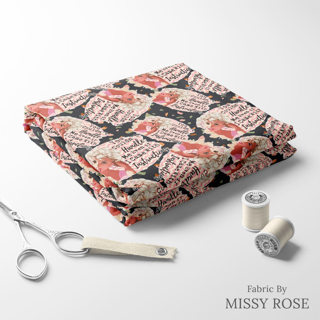 Design 627 Instructions Fabric folded fabric stack with matching thread – pre-order fabric Australia | Fabric by Missy Rose