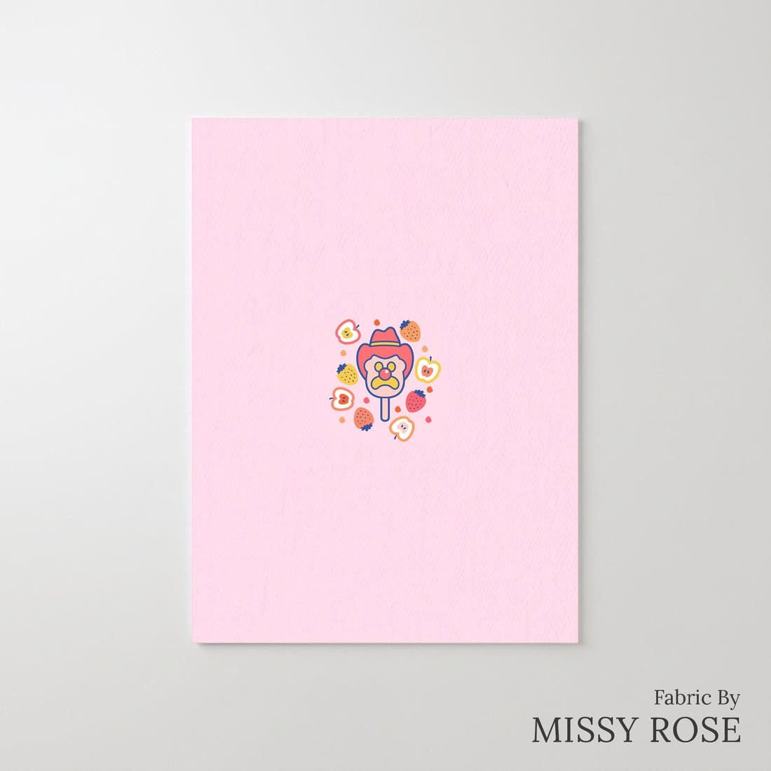 Design 631 Fruity Ice Cream Panel – printed fabric panel with centred picture, custom printed to order | Fabric by Missy Rose
