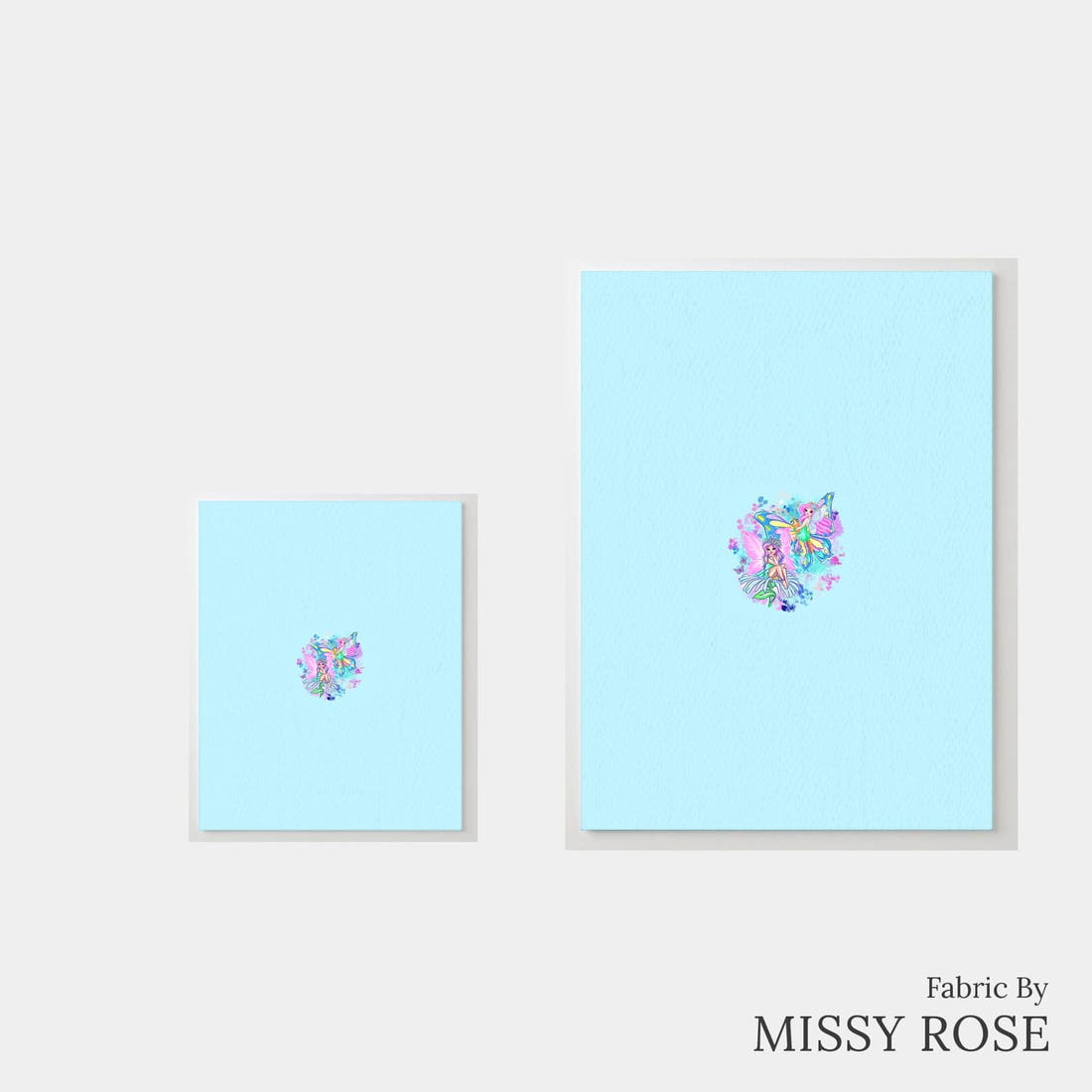 Design 632 Fairy Panel – universal and adult panel sizes side by side | Fabric by Missy Rose