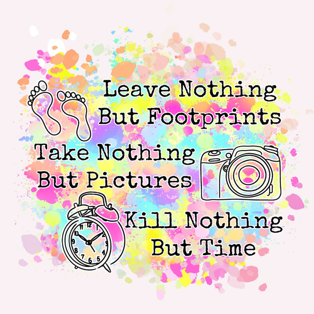 Design 634 Footprints Panel – full artwork close-up of the printed picture | Fabric by Missy Rose