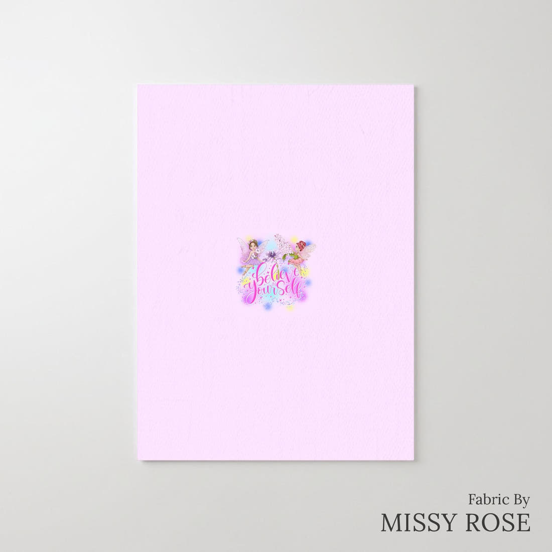 Design 635 Colourful Fairy Panel – printed fabric panel with centred picture, custom printed to order | Fabric by Missy Rose