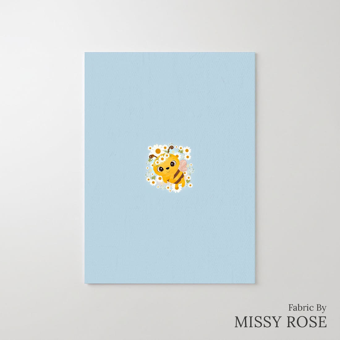 Design 637 Cute Honey Bee Panel – printed fabric panel with centred picture, custom printed to order | Fabric by Missy Rose